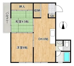 南松竹マンション【4階】の間取り