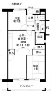 グリーンヒルズ鷹取4号棟【3階】の間取り
