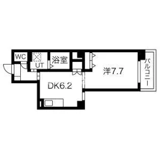 W.O.B.AWAZA【8階】の間取り