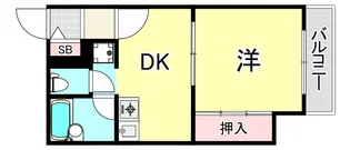難波リーガルハウス【2階】の間取り