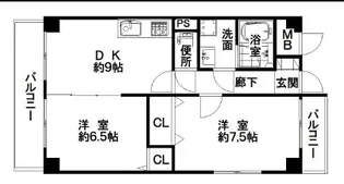 21北堀江【3階】の間取り