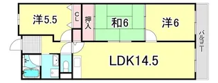 GROOVE門戸厄神【5階】の間取り