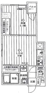 コスモハイツ阿波座【6階】の間取り