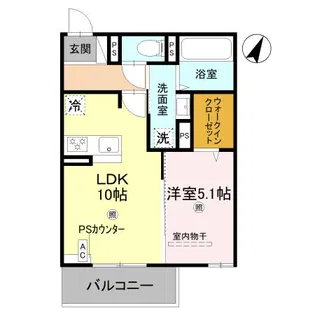 La Maison大手町Ⅰ【2階】の間取り