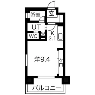 リーガル四ツ橋ドゥーエ【7階】の間取り