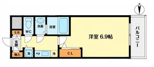エスリード松屋町SOUTH【6階】の間取り