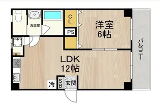 CITY SPIRE立売堀【2階】の間取り