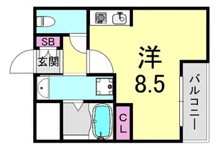 リバパレス靭公園【5階】の間取り