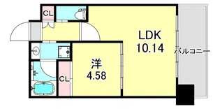 プレジオ阿波座2-8F【3階】の間取り