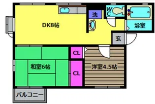 ひかりハイツ【1階】の間取り