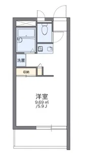 レオパレスエスパシオ21A【2階】の間取り