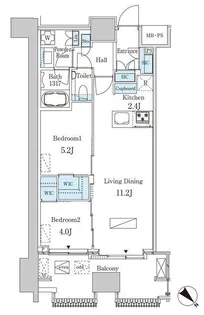 レガシス中目黒【4階】の間取り