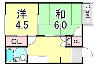 パル東須磨【2階】の間取り