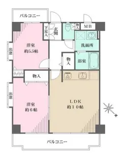 兵庫県神戸市東灘区深江北町2丁目【マンション】の間取り