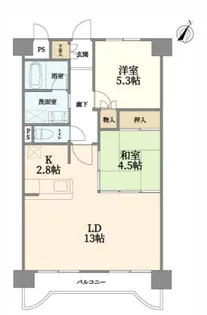 サンプラザ本山南【2階】の間取り