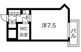 キューブ南武庫之荘3【4階】の間取り