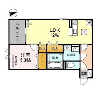 リレント武庫之荘【1階】の間取り