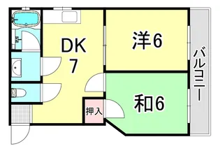 東難波佐野マンション【3階】の間取り