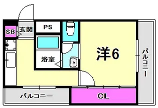 キャッスル西宮【3階】の間取り