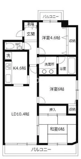 グランヴィラージュ逆瀬川 【2階】の間取り