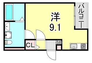 ディアマンネージュ【2階】の間取り