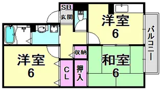 ドミール神垣【2階】の間取り