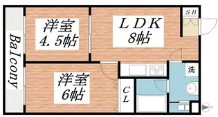 アルテシアン夙川【3階】の間取り