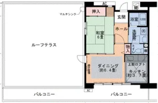 UR浜甲子園さくら街 6号棟【6階】の間取り