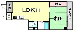 メゾンオオギ【2階】の間取り