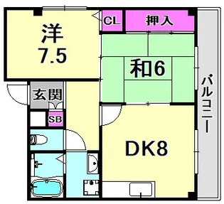 メゾンブランシュ【3階】の間取り