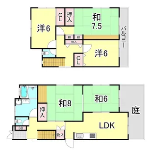 兵庫県西宮市深谷町【一戸建】の間取り