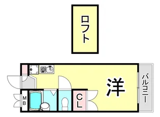 レオパレス夙川【2階】の間取り