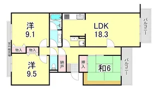 シュネルパーク・レジデンス【3階】の間取り