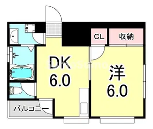 グリーンヒル新長田【4階】の間取り