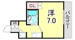 メゾンドパレス荒田【3階】の間取り