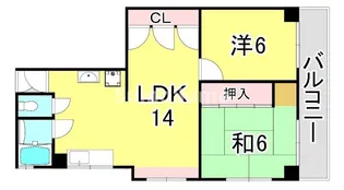 赤浦マンション【2階】の間取り