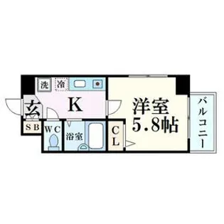 1Kの間取り画像