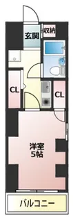 シャトレ春日野道【5階】の間取り