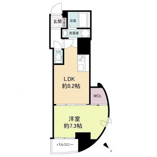 セレニテ神戸元町クレア【11階】の間取り