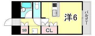 ベルグリーン熊内【4階】の間取り