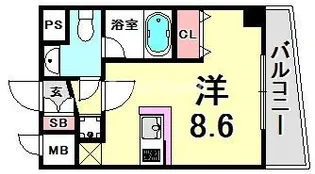 アドモリモト元町通【4階】の間取り