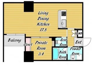 兵庫県神戸市中央区磯上通4丁目【マンション】の間取り