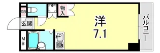 西灘駅前ハイツ【4階】の間取り