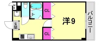 エストゥディオ甲子園口【2階】の間取り