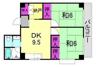 兵庫県西宮市若草町2丁目【アパート】の間取り