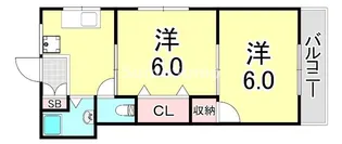 兵庫県神戸市須磨区外浜町2丁目【マンション】の間取り