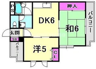 兵庫県西宮市大森町【マンション】の間取り