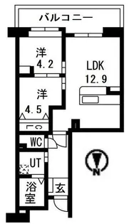 アクティ目黒駅前1号棟【8階】の間取り