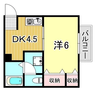 中山手ガーデンパレスA棟【2階】の間取り