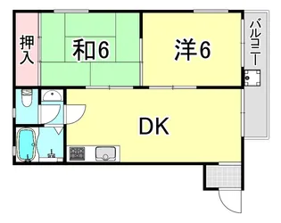 兵庫県西宮市石刎町【アパート】の間取り